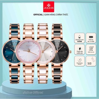 Julius Official | Đồng hồ Julius nữ JA-1209 dây đá + freegift
