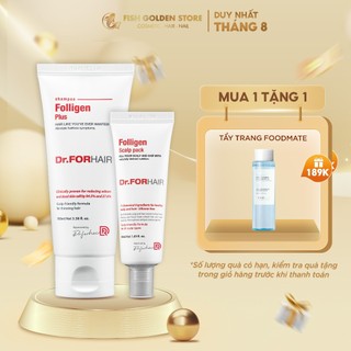 Combo gội xả hỗ trợ mọc tóc giảm rụng tóc nuôi dưỡng da đầu Dr.FORHAIR Plus 100ml x Scalp Pack 50ml
