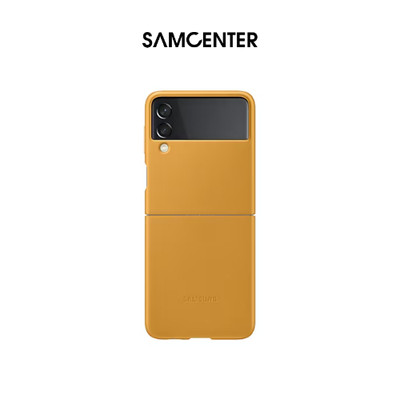 Ốp lưng Da Z Flip3 5G, Galaxy, Vàng, EF-VF711LYEGWW