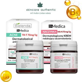  Kem Dưỡng Giảm Mụn Bielenda Dr Medica Dermatological Anti Acne Face Cream Day Night 50ml 