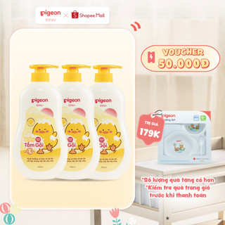 Combo 3 sữa tắm/gội pigeon 700ml - bao bì mới