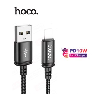 Cáp sạc 2.4A Hoco X89 USB to IP dùng cho 6/7/8/X vải dù bện chống rối dài 1M (Màu Đen )