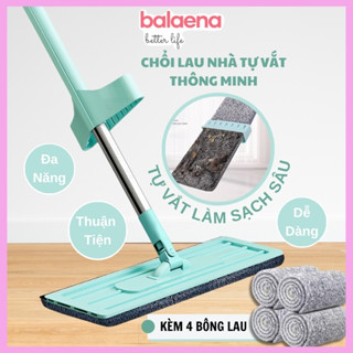 ( KÈM BÔNG LAU ) Cây lau nhà dành cho bộ vắt phẳng chữ nhật cho mọi bộ lau nhà THÔNG MINH