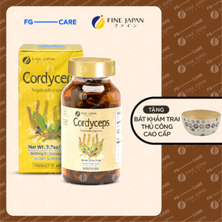 Viên Đông Trùng Hạ Thảo Nhật Bản, giúp Bổ Phổi, Tăng Sức Đề Kháng - Cordyceps FINE JAPAN (Hộp 120 Viên)