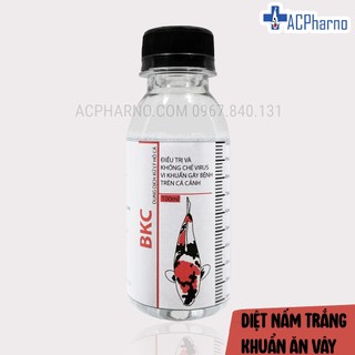 BKC Phòng nấm & trị khuẩn ăn vây cho cá koi - BKC 100ml Diệt vi khuẩn gây nấm mang, thối vây, đuôi trên cá chép nhật