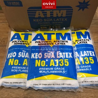 Keo sữa 1Kg  ATM latex 135 dán giấy dán tường, làm slime, dán thảm sàn đa năng - Keo Ovivi