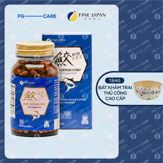 Viên uống Sụn Vi Cá Mập Nhật Bản, Bổ Xương Khớp, Giảm Đau Khớp Thoái Hóa Khớp - Fine Japan Shark Cartilage  Hộp 520 Viên