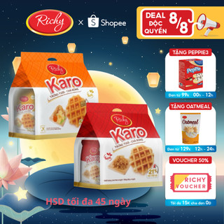 Combo Bánh KARO Hoàng Kim Richy và Bánh Trứng Tươi Chà Bông ăn sáng