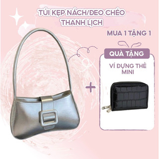 Túi đeo vai màu trơn đơn giản thanh lịch