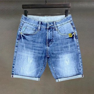Quần Short Jean Nam Xanh Nhạt Wash Bạc Màu Thời Trang