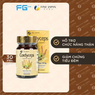 Viên Đông Trùng Hạ Thảo Nhật Bản, giúp Bổ Phổi, Tăng Sức Đề Kháng - Cordyceps FINE JAPAN (Hộp 30 Viên)