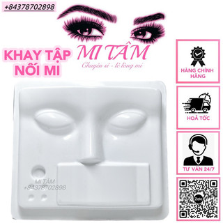 Khay tập nối mi 3in1 - đầu canh nhựa học nối mi - dụng cụ nối mi _ dụng cụ nối mi _ phụ liệu nối mi mi tâm