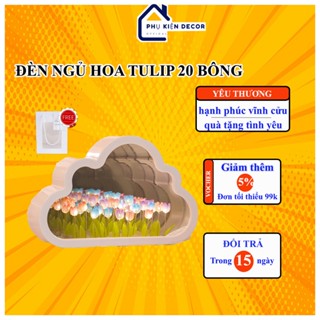  20 bôngĐèn hoa tulip Tulip Đèn Ngủ led Hình Đám Mây Sáng Tạo Để Bàn Trang Trí Quà Tặng Sinh Nhật 