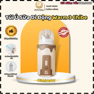 Michibaby- Túi Ủ Hâm Sữa Di Động Chibe Warm 3 Tích Điện, 5 Mức Điều Chỉnh Nhiệt Độ, Phù Hợp Với Tất Cả Bình Sữa-  MC298