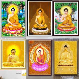 Tranh thêu Đức Phật - Phật Thích Ca Mâu Ni (tranh chưa thêu)