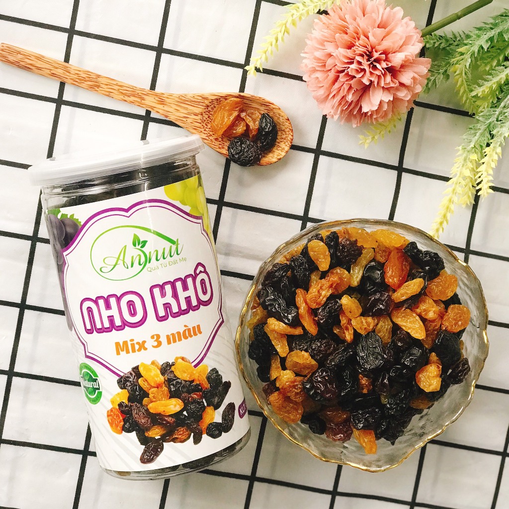Nho khô Raisins 3 màu ANNUT nho khô không đường Chile sấy chua ngọt