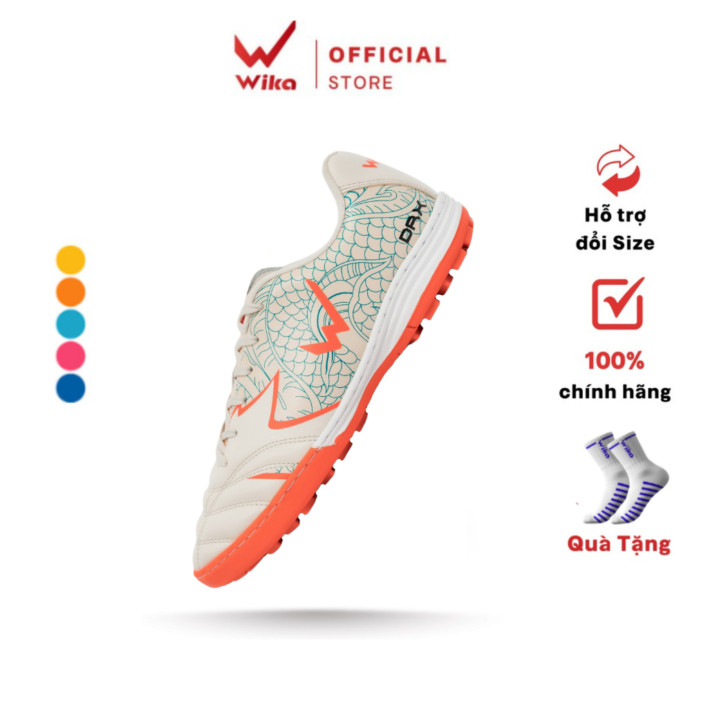 Giày Đá Bóng Wika DragonX , Wika Drx Chất Liệu Da Microfiber Cao Cấp, Phù Hơp Sân Cỏ Nhân Tạo