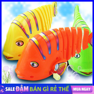 Đồ chơi cá vặn dây cót vẫy đuôi ngộ nghĩnh, thú vị cho các bé giúp trẻ vui chơi sinh động thu hút