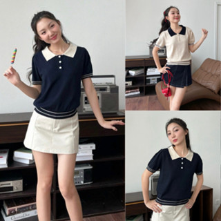 Áo Len Dệt Kim, Áo Polo có cổ Kèm Khuy Dành Cho Nữ Siêu Xinh Natide.store_A1K34