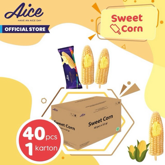 Thùng kem bắp Aice(40 cây)