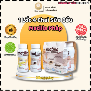 1 Lốc 4 Hộp Sữa bầu matilia Pháp đủ vị (4 hộp x200ml) - Michi Baby MC458