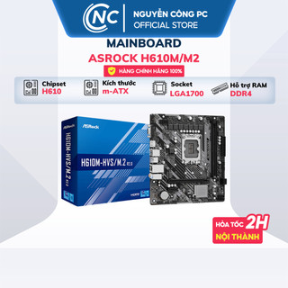 Mainboard asrock h610m - hvs/m.2 - hàng chính hãng bảo hành 36 tháng