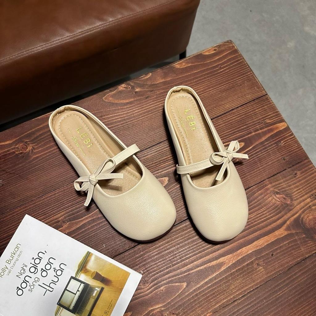 [HÀNG SẴN TUỲ SIZE] Sục bệt nơ nhỏ đế cao su mềm chống trơn phong cách nữ tính, nhẹ nhàng