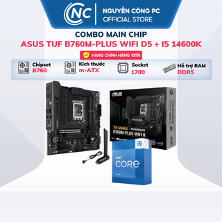 Combo main cpu intel i5 13500 box | i5 14600k box + asus tuf gaming b760m-plus wifi ddr5 ii - bảo hành 36 tháng
