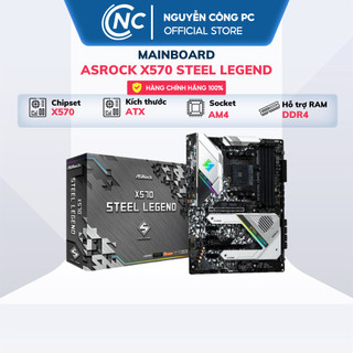 Mainboard asrock x570 steel legend - hàng chính hãng bh 36 tháng