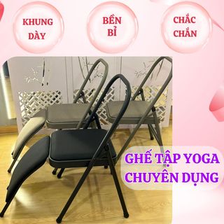 Ghế tập yoga khung dày, ghế gym yoga đa năng dày dặn chắc chắn, mặt ghế vải bố bền êm
