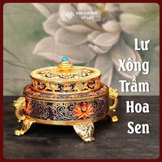 Lư Hương Đốt Trầm Lư Xông Trầm Cung Đình  Kim Cương Hỷ Lạc  Cao Cấp Mẫu Mới 