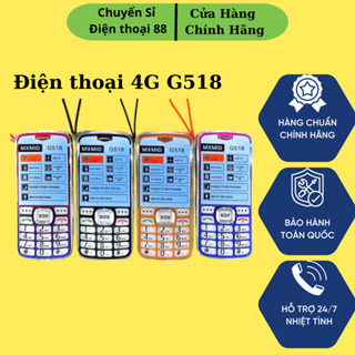 Điện thoại MXMID G518, 2 sim 4G  chữ to, bàn phím to,loa siêu to, pin 5800mAh, sóng khỏe, có FM, (BH 1 năm)