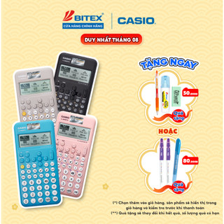 Máy tính học sinh Casio Fx-880BTG mới nhất dành cho học sinh cấp 2 cấp 3 lớp 6 đến lớp 12 chuyên dụng mang vào phòng thi