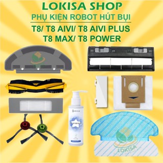  Phụ kiện robot hút bụi ecovacs deebot T8 aivi power max plus Giẻ lau robot ecovacs túi rác nước lau sàn 