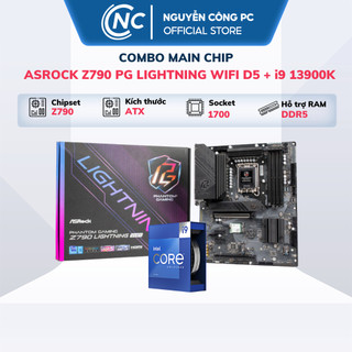 Combo main cpu i7 13700k | 14700k | i9 13900k box + asrock z790 pg lightning wifi d5 - new - bảo hành 36 tháng