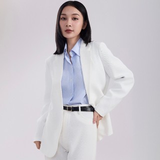 Áo blazer nữ áo vest nữ KHÀN áo khoác blazer vest nữ trắng tà bầu công sở tay dài 1 lớp phong cách Hàn Quốc