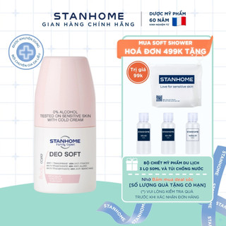 Lăn Khử Mùi Nam Nữ Ngăn Mồ Hôi Nách Không Cồn Deo Soft Stanhome Hương Trung Tính Dành Cho Da Nhạy Cảm 50ML