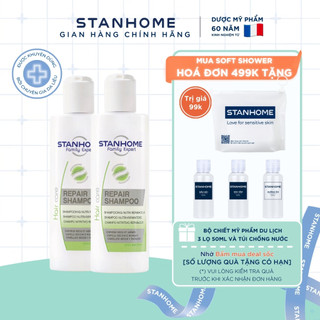 Bộ 2 Repair Shampoo- Dầu Gội Phục Hồi Cho Tóc Uốn Duỗi Nhuộm, Tóc Hư Tổn STANHOME 200ml