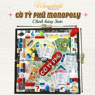 Cờ tỷ phú monopoly - bàn cờ nhựa lớn 42x42 cm made in việt nam