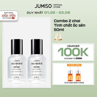 Combo Tinh chất dưỡng da Ốc sên JUMISO Snail Mucin 95 + Peptide 50ml x 2 chai