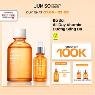 Bộ Đôi Dưỡng Sáng, Mờ Thâm JUMISO All Day Vitamin Toner & Serum Duo
