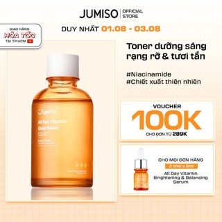 Toner nước hoa hồng hỗ trợ dưỡng sáng, cấp ẩm JUMISO All Day Vitamin Glow Boost 125ml