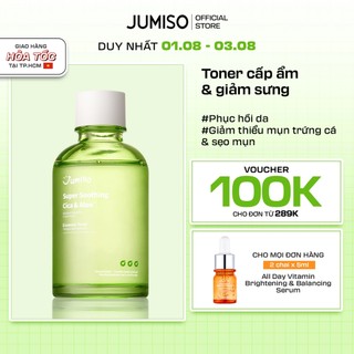 Nước Cân Bằng Dưỡng Ẩm, Dịu Da JUMISO Super Soothing Cica & Aloe Essence Toner 125ml
