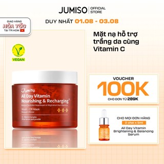Mặt nạ làm dịu, hỗ trợ trắng sáng JUMISO All Day Vitamin Nourishing And Recharging Wash Off Mask 100ml