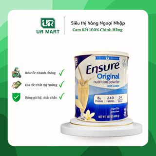 [ HÀNG NHẬP MỸ] SỮA BỘT ENSURE MỸ ORIGINAL NUTRITION VANILLA 400G