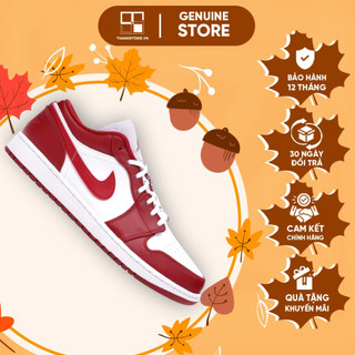 Giày thể thao nam nữ trắng đỏ giày air jordan 1 low gym red white _ hàng thời trang chính hãng - njgrw