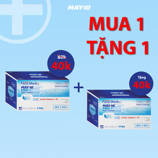 Khẩu trang y tế 4 lớp kháng khuẩn 𝑴𝑨𝒀 10 𝑪𝒉𝒊́𝒏𝒉 𝒉𝒂̃𝒏𝒈