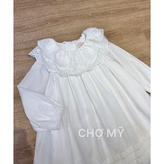 Váy Primitz trắng cổ ren