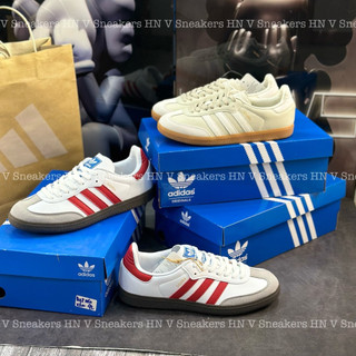 Giày adidas samba x club atlético river plate ‘white red’ hq70399,samba trắng sọc đỏ