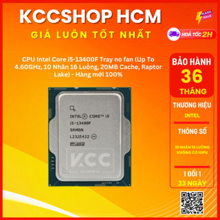 Bộ vi xử lý cpu intel core i5-13400f, i5 13400 tray - hàng mới bảo hành 36 tháng